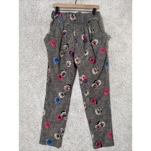 Carven Femme Multi Color Floral Pants - LG/XL